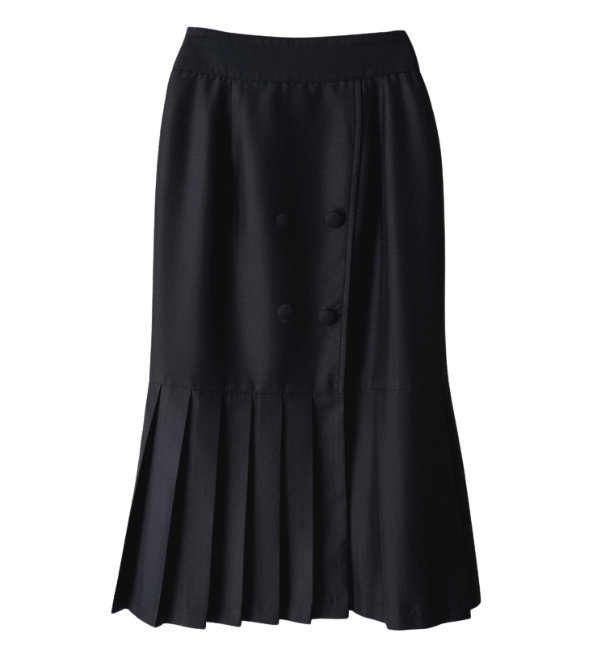 กระโปงยาวดำกระดุม