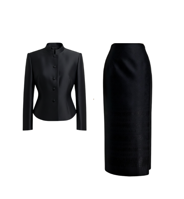 แขนยาวกระโปงยาวดำ